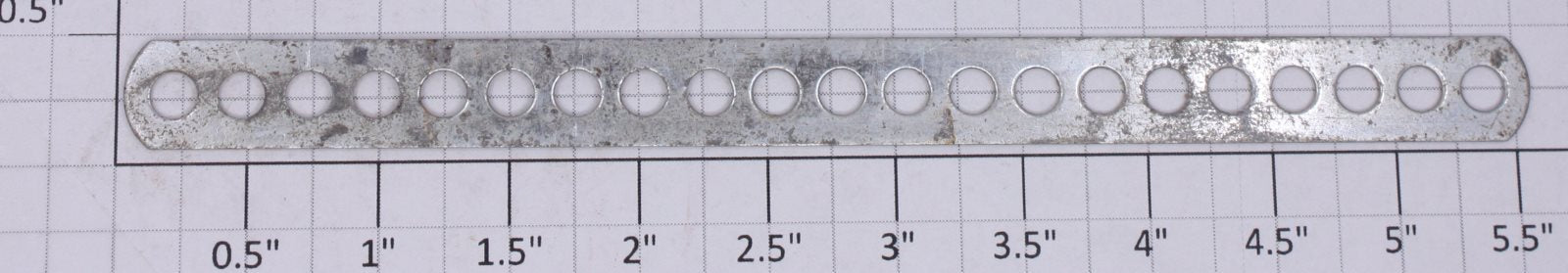 Gilbert 1931-05 Nickel Plated Strip with 21 Holes for Hudson Erector Loco
