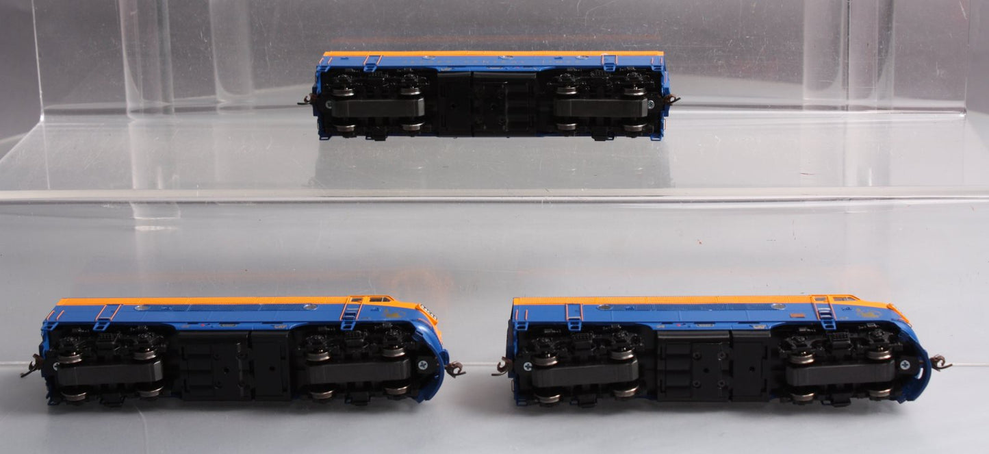 Athearn G2637 HO Scale Genesis Jersey Central Lines F3 ABA Diesel Locomotive Set