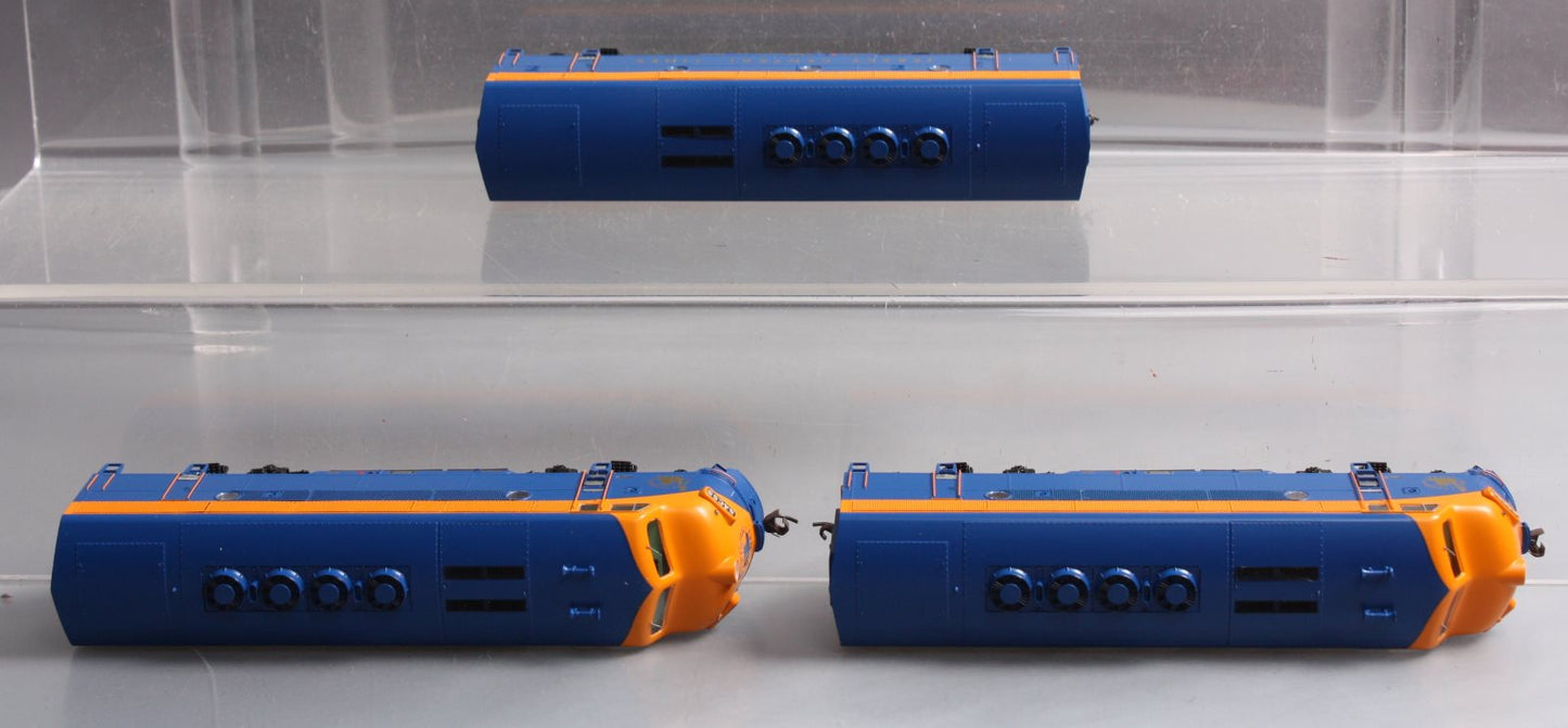 Athearn G2637 HO Scale Genesis Jersey Central Lines F3 ABA Diesel Locomotive Set