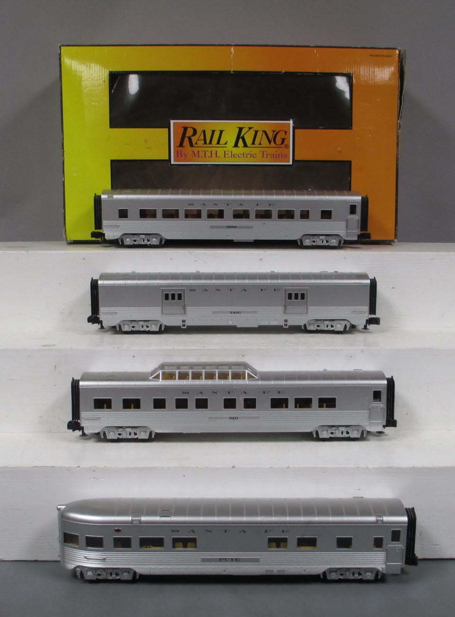 MTH 30-67426 O Santa Fe 60’ Streamlined ABS Passenger Set (Set of 4)