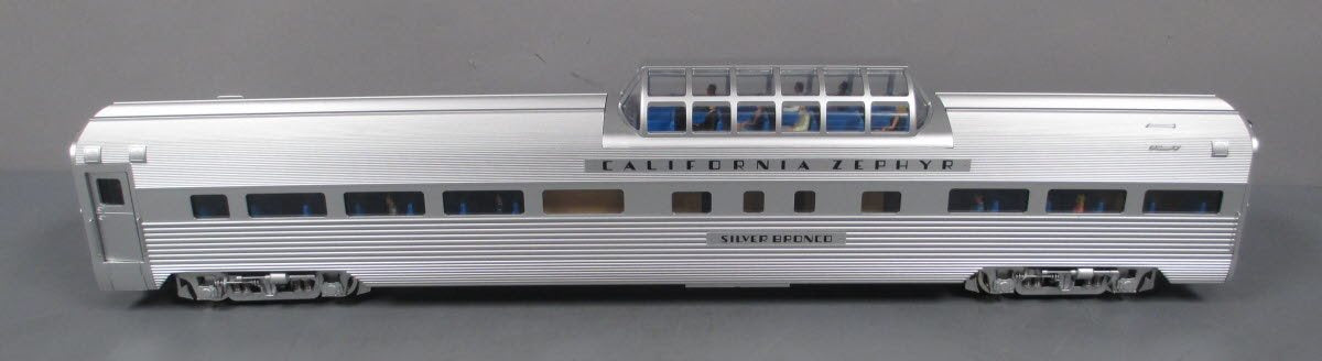 USA Trains R31018 G California Zephyr Silver Bronco Corrugated Alum Vista Dome