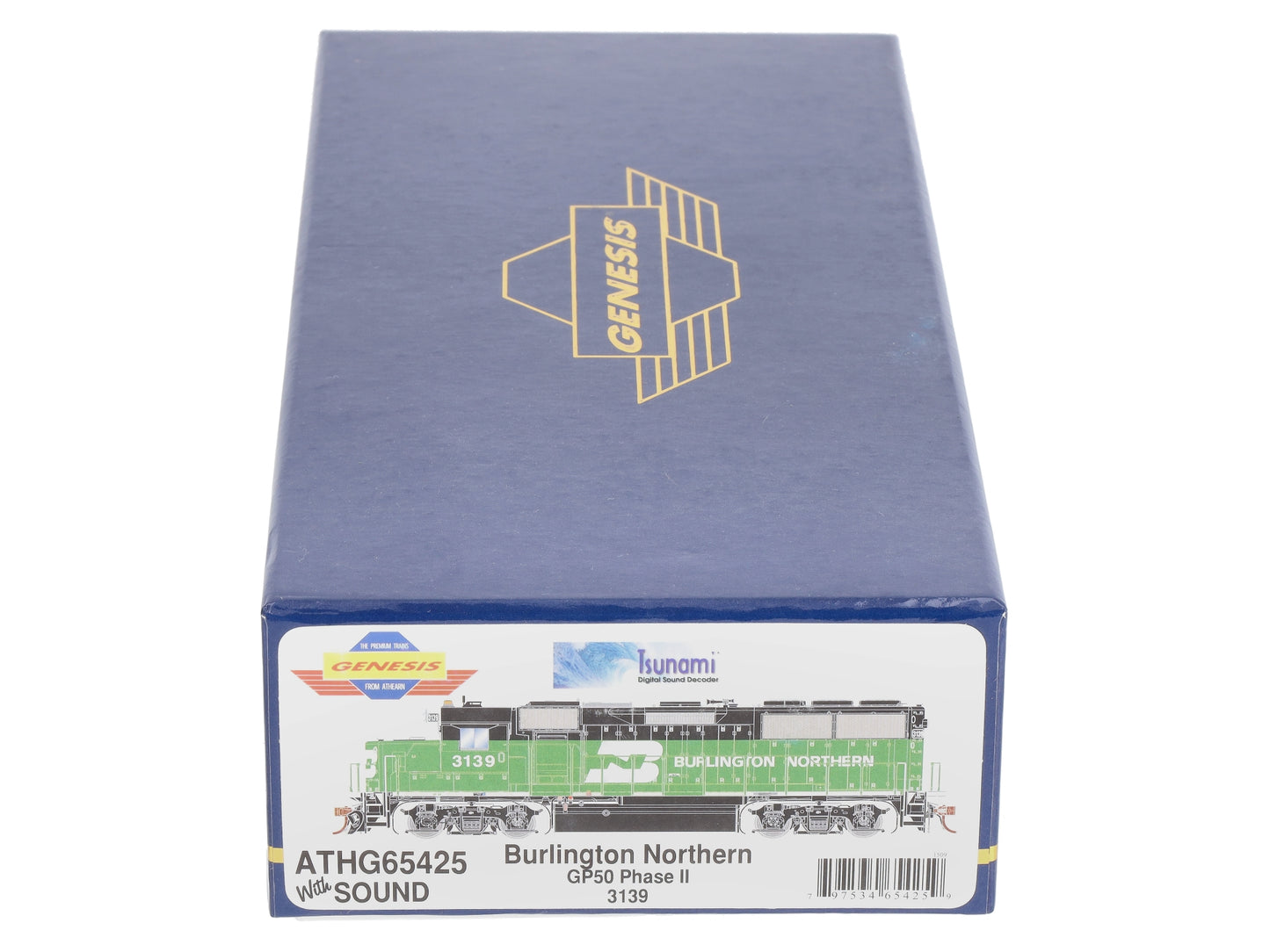 Athearn G65425 HO BN/White Face GP50 Diesel Locomotive w/DCC & Sound #3139
