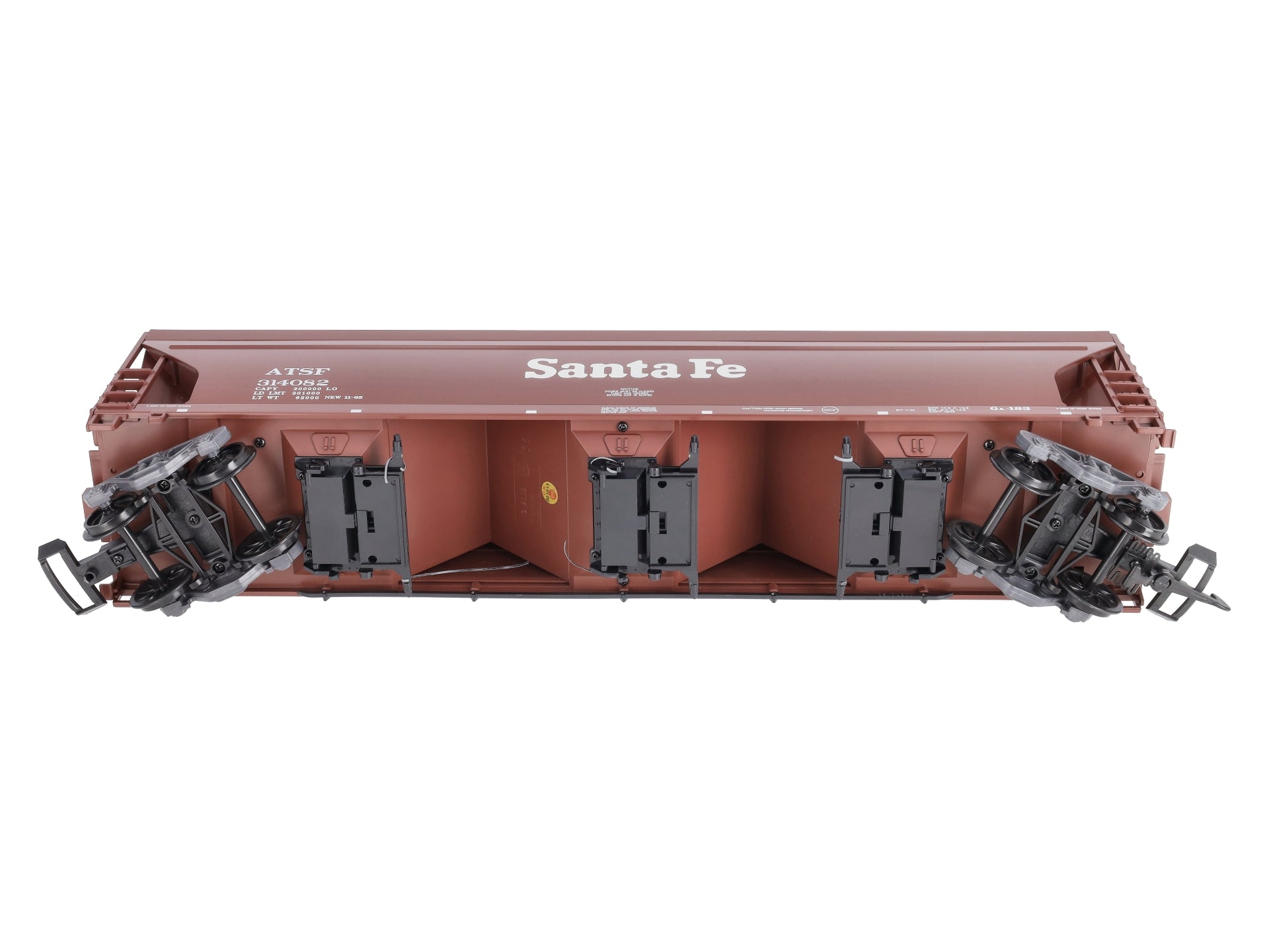 LGB 40820 G Gauge Santa Fe 3-Bay Hopper Car #314082