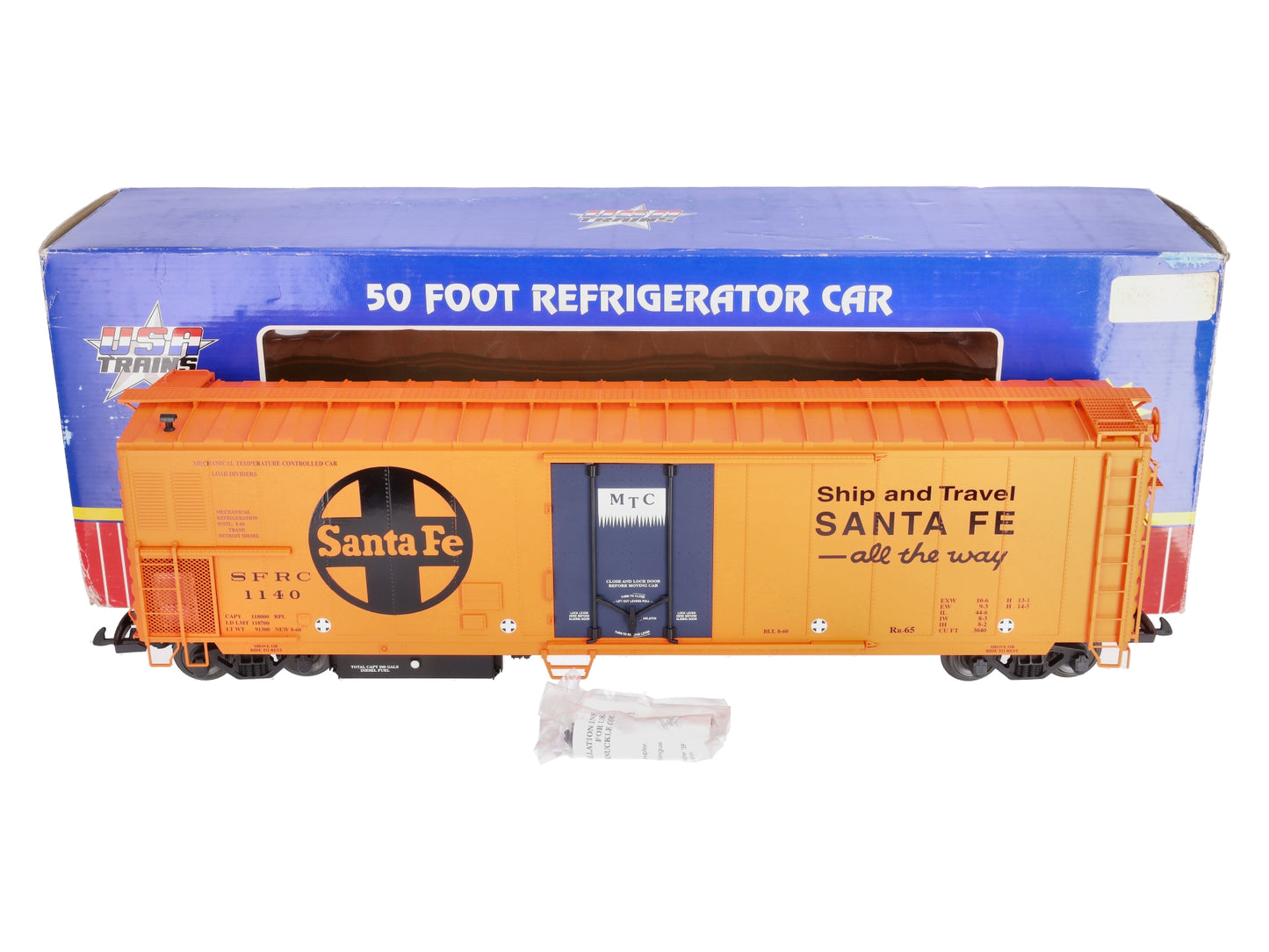 USA Trains R16701 G Santa Fe 50ft. Mechanical Refrigerator Cars