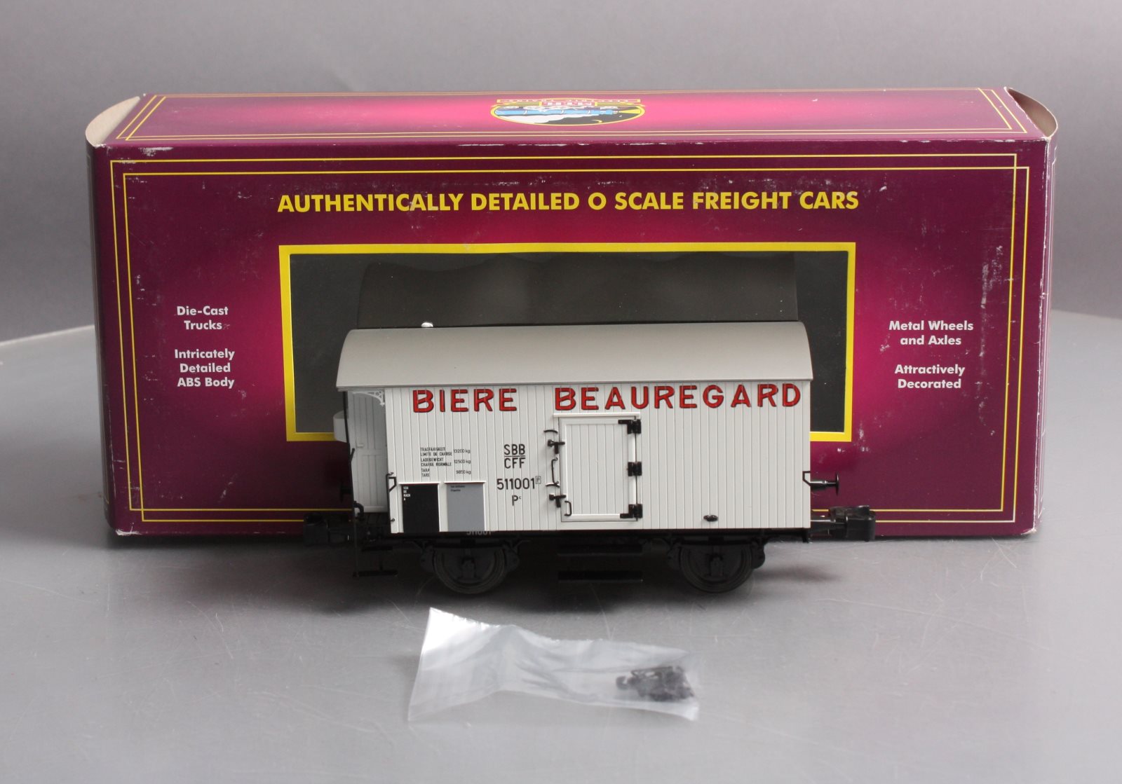 MTH 20-99001 O Biere Beauregard European Bierwagen\Reefer (Hi-Rail)
