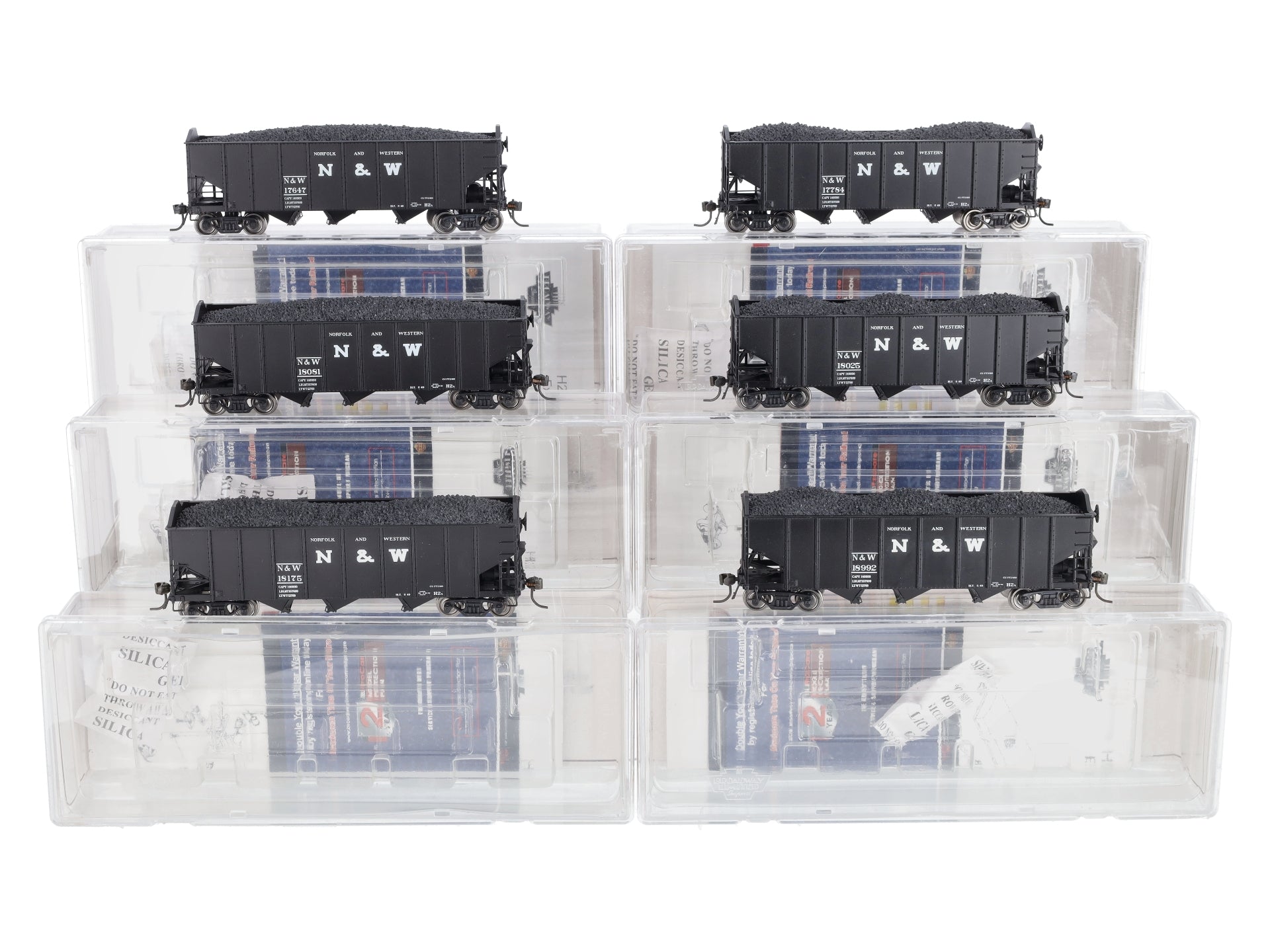 Broadway Limited 1724 HO Norfolk & Western Class H2a 3-Bay Hoppers (Set of 6)