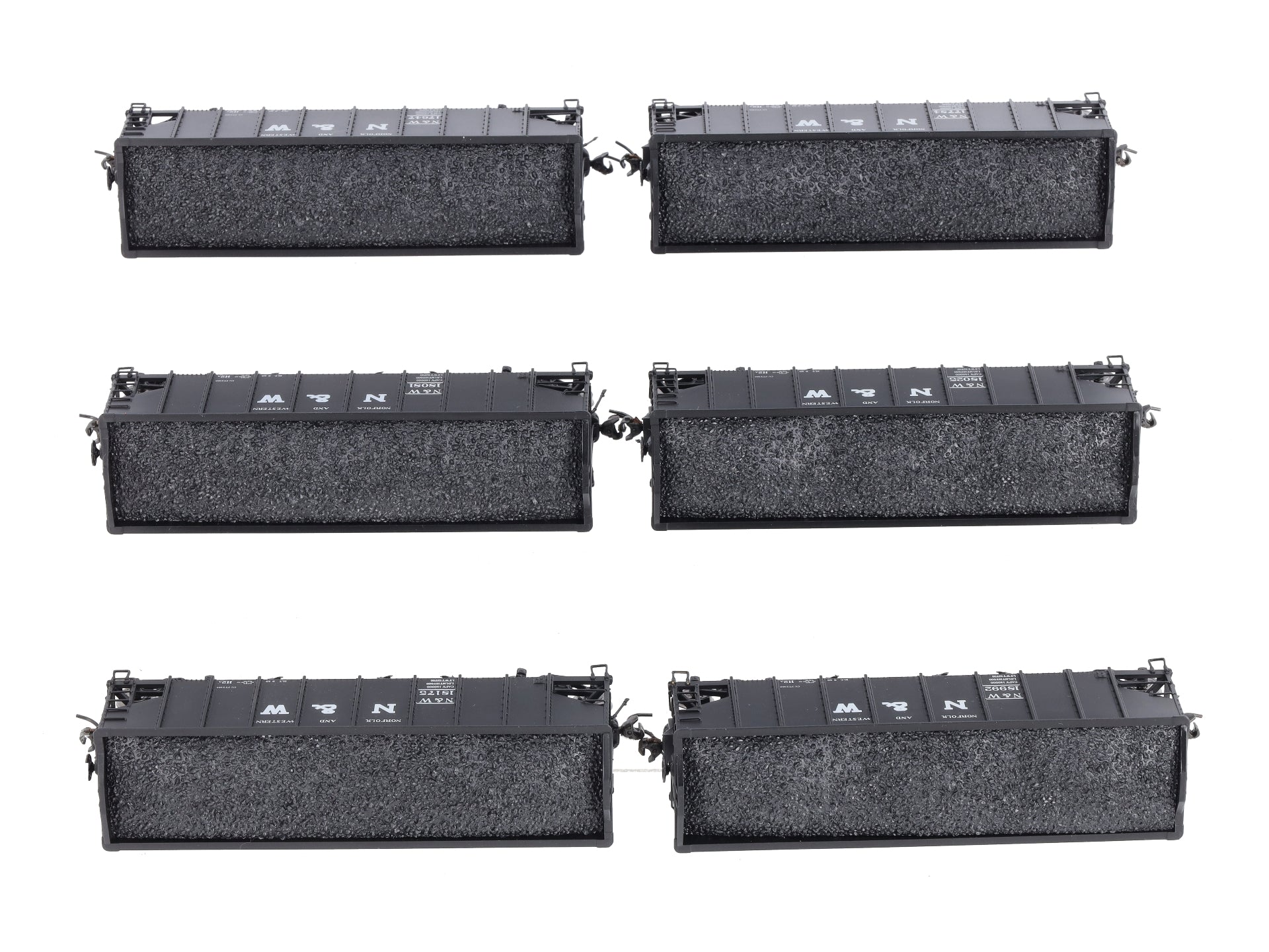 Broadway Limited 1724 HO Norfolk & Western Class H2a 3-Bay Hoppers (Set of 6)