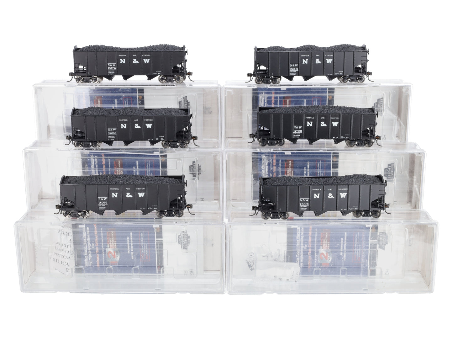 Broadway Limited 1723 HO Norfolk & Western Class H2a 3-Bay Hoppers (Set of 6)