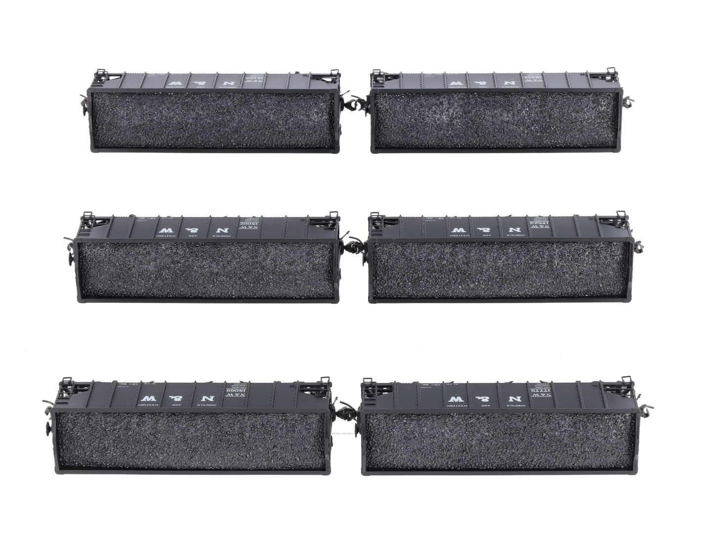 Broadway Limited 1723 HO Norfolk & Western Class H2a 3-Bay Hoppers (Set of 6)