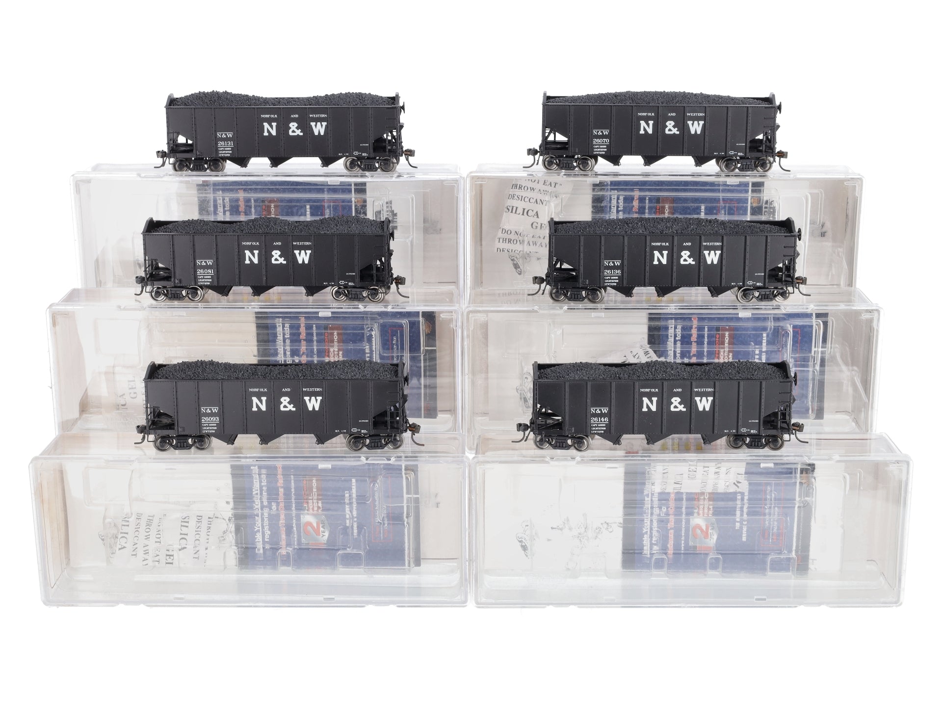 Broadway Limited 1727 HO Norfolk & Western Class H2a 3-Bay Hopper (6)