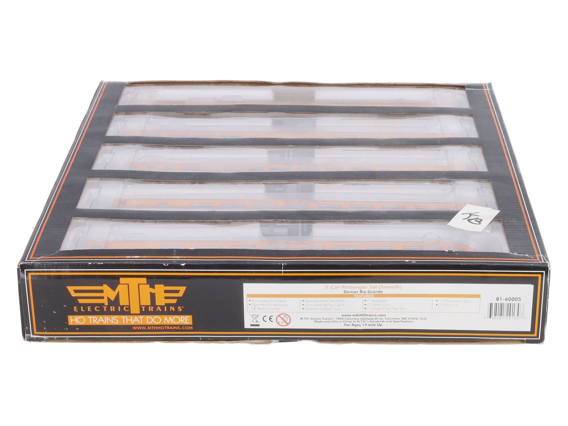 MTH 81-60005 O Denver Rio Grande Smooth Passenger Car Set (Set of 5)