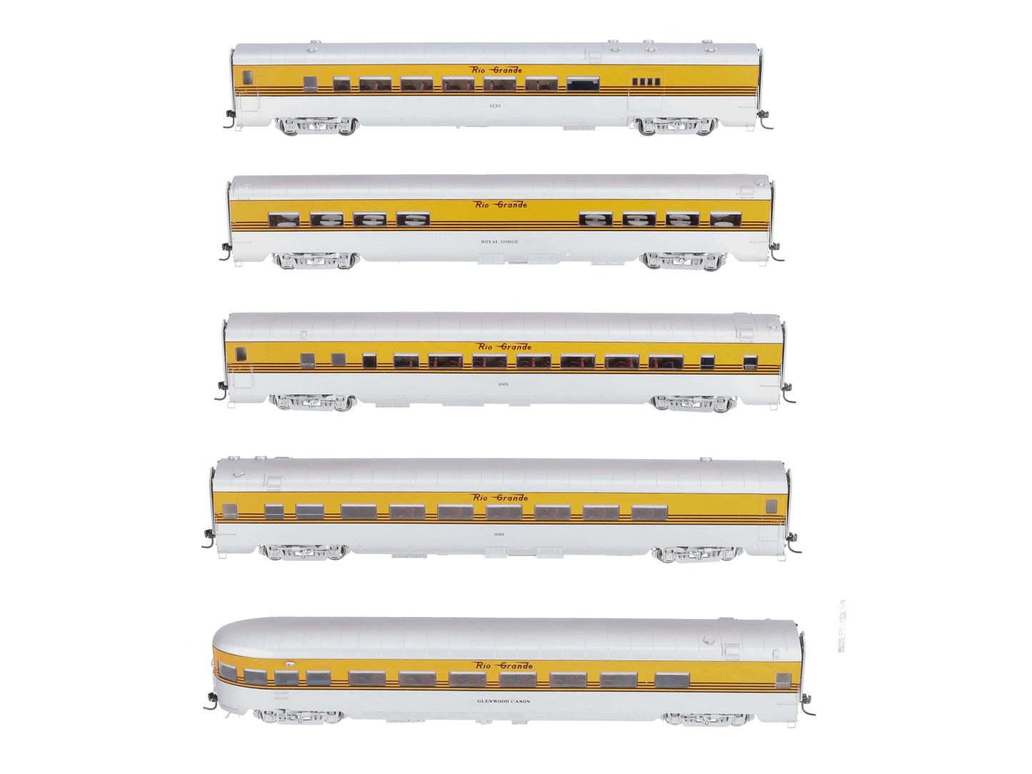 MTH 81-60005 O Denver Rio Grande Smooth Passenger Car Set (Set of 5)