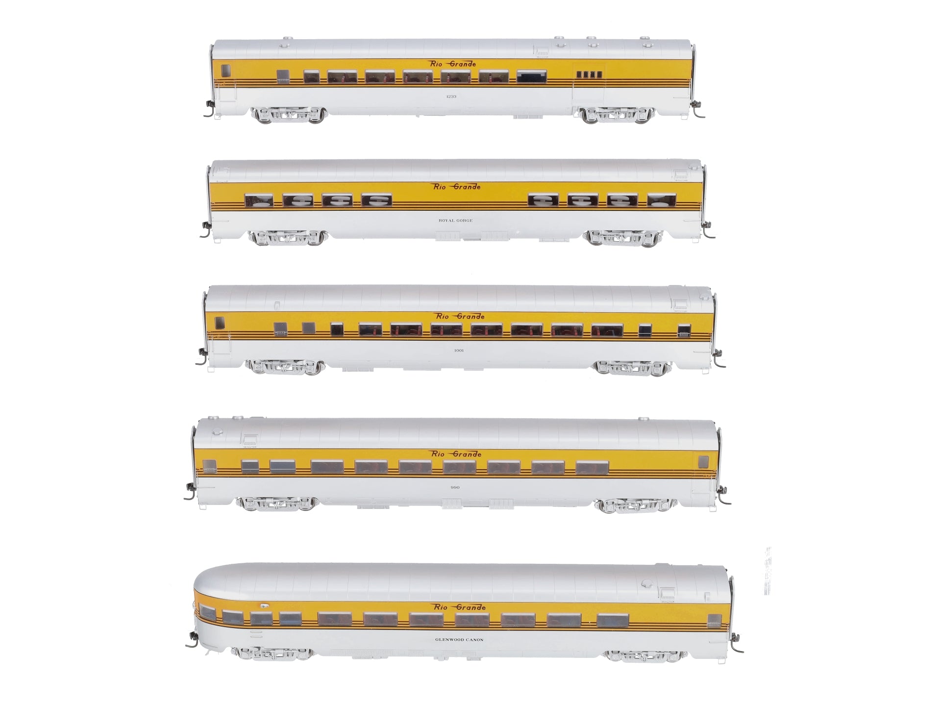 MTH 81-60005 O Denver Rio Grande Smooth Passenger Car Set (Set of 5)