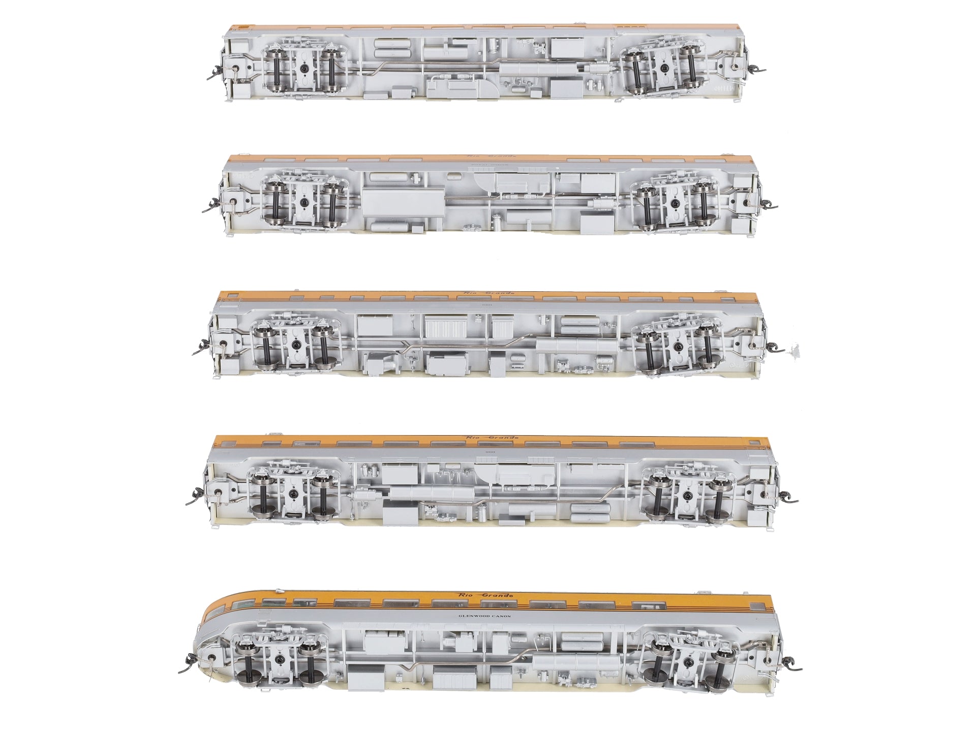MTH 81-60005 O Denver Rio Grande Smooth Passenger Car Set (Set of
