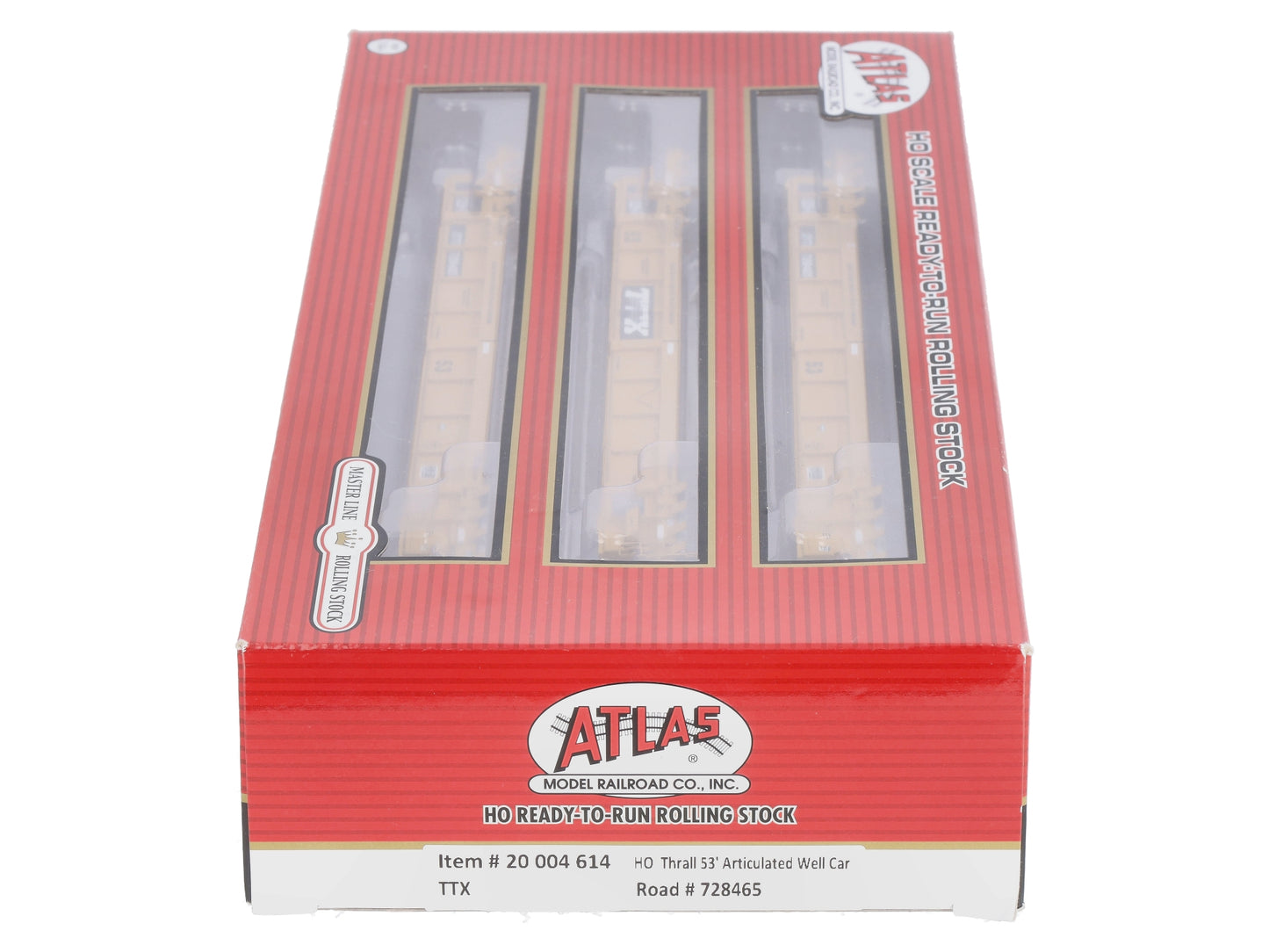 Atlas 20004614 HO TTX 53' Articulated Well Cars (Yellow/Black) #728465