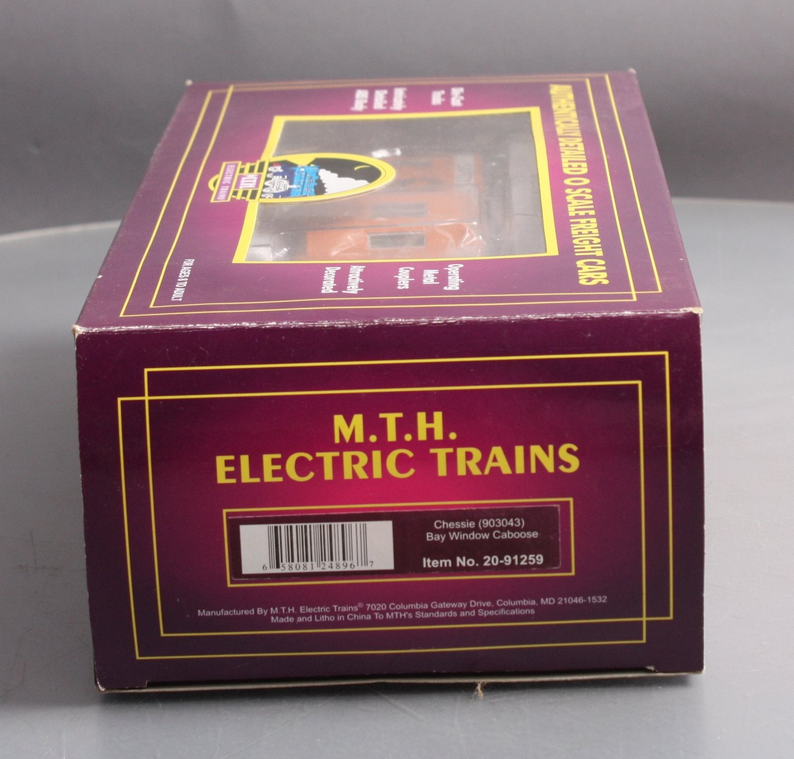 MTH 20-91259 O Gauge Chessie Bay Window Caboose #903043