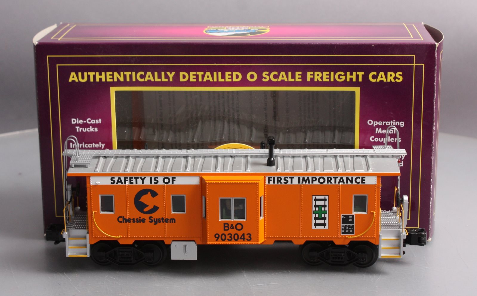 MTH 20-91259 O Gauge Chessie Bay Window Caboose #903043
