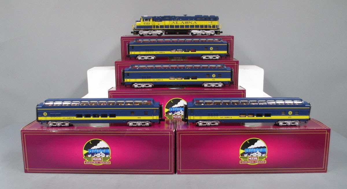 MTH 20-20452-1 Alaska SD70Mac O Gauge Passenger Train Set w/PS3
