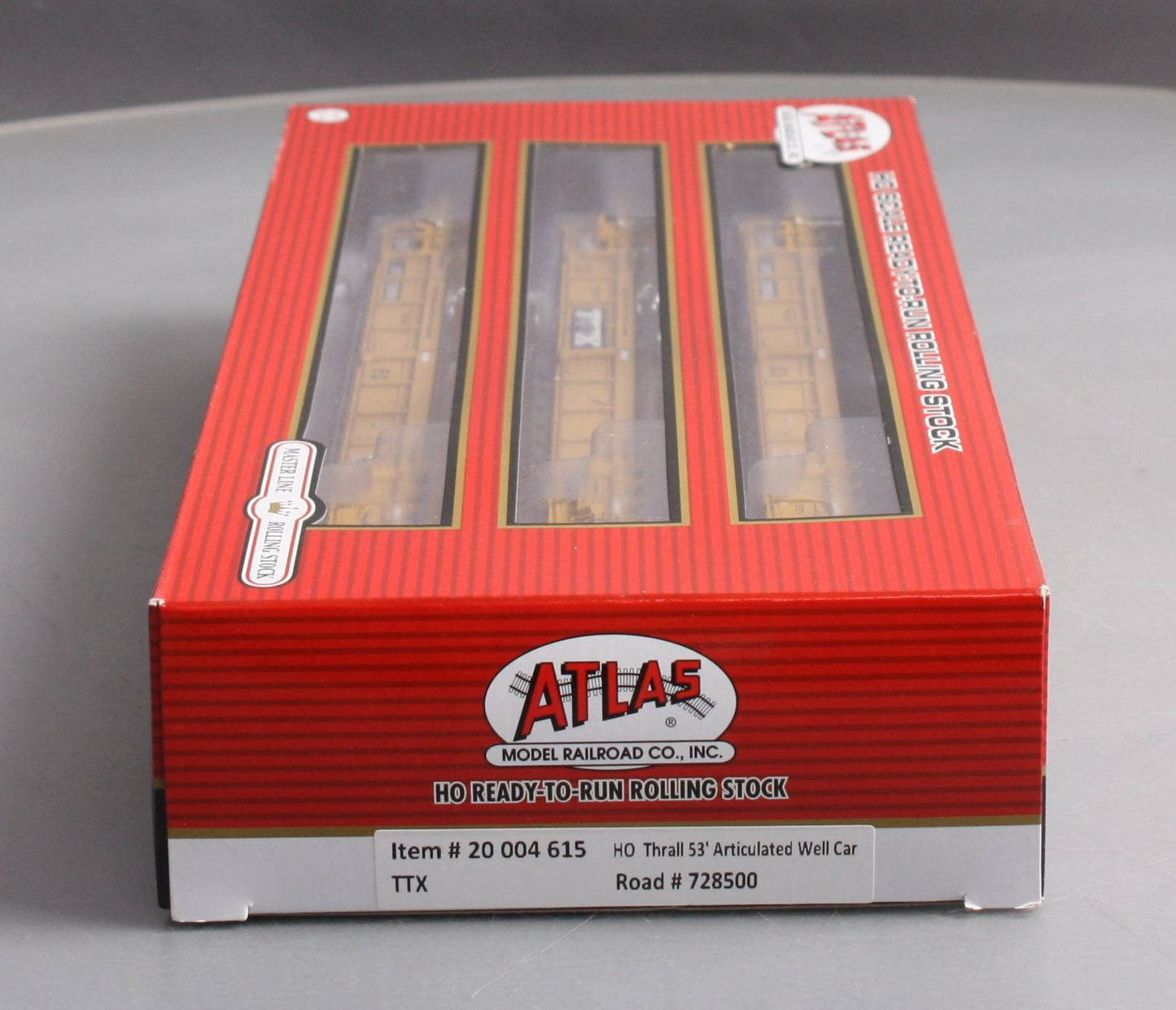 Atlas 20004615 HO TTX 53' Articulated Well Cars (Yellow/Black) #728500