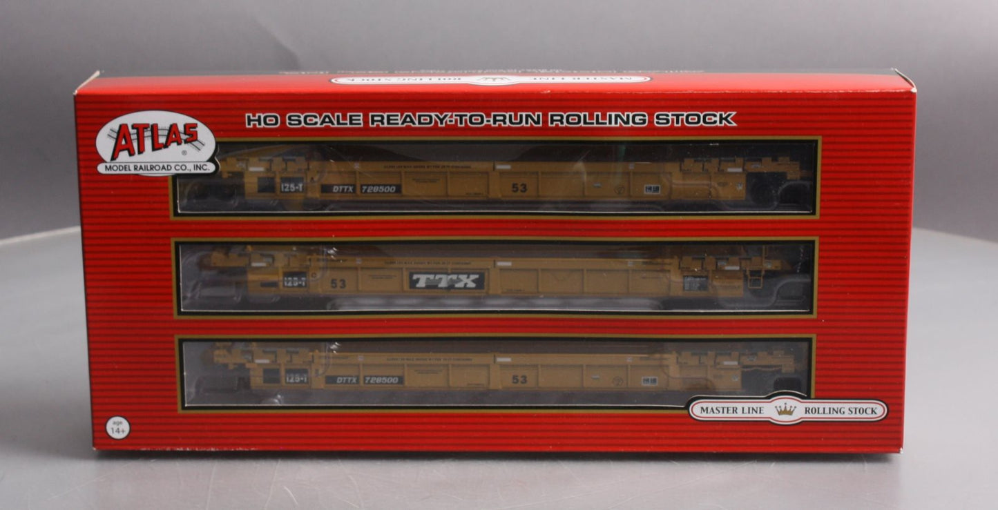 Atlas 20004615 HO TTX 53' Articulated Well Cars (Yellow/Black) #728500