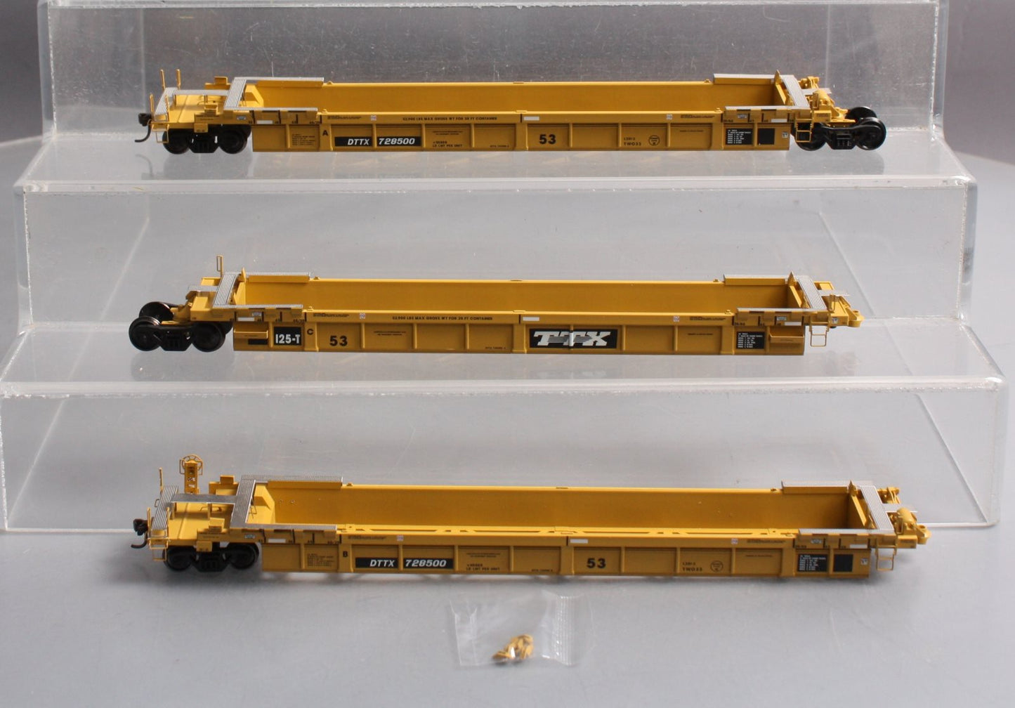 Atlas 20004615 HO TTX 53' Articulated Well Cars (Yellow/Black) #728500