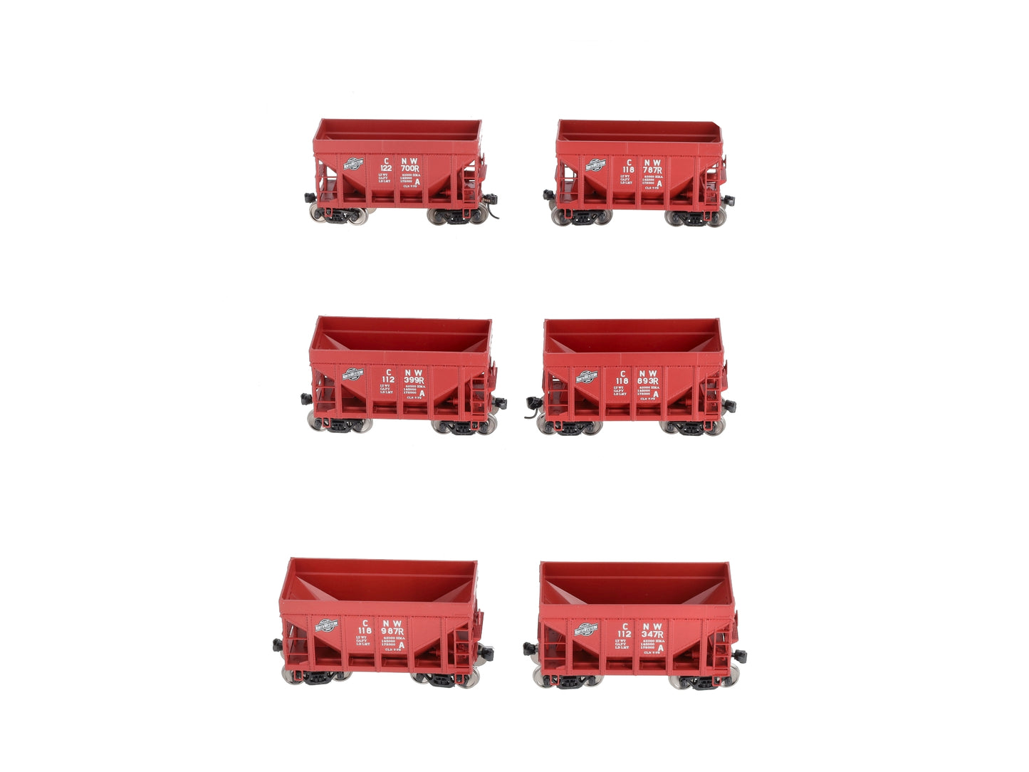 Walthers 910-58153 HO Chicago & North Western 24' Michigan Taconite Ore Car (6)