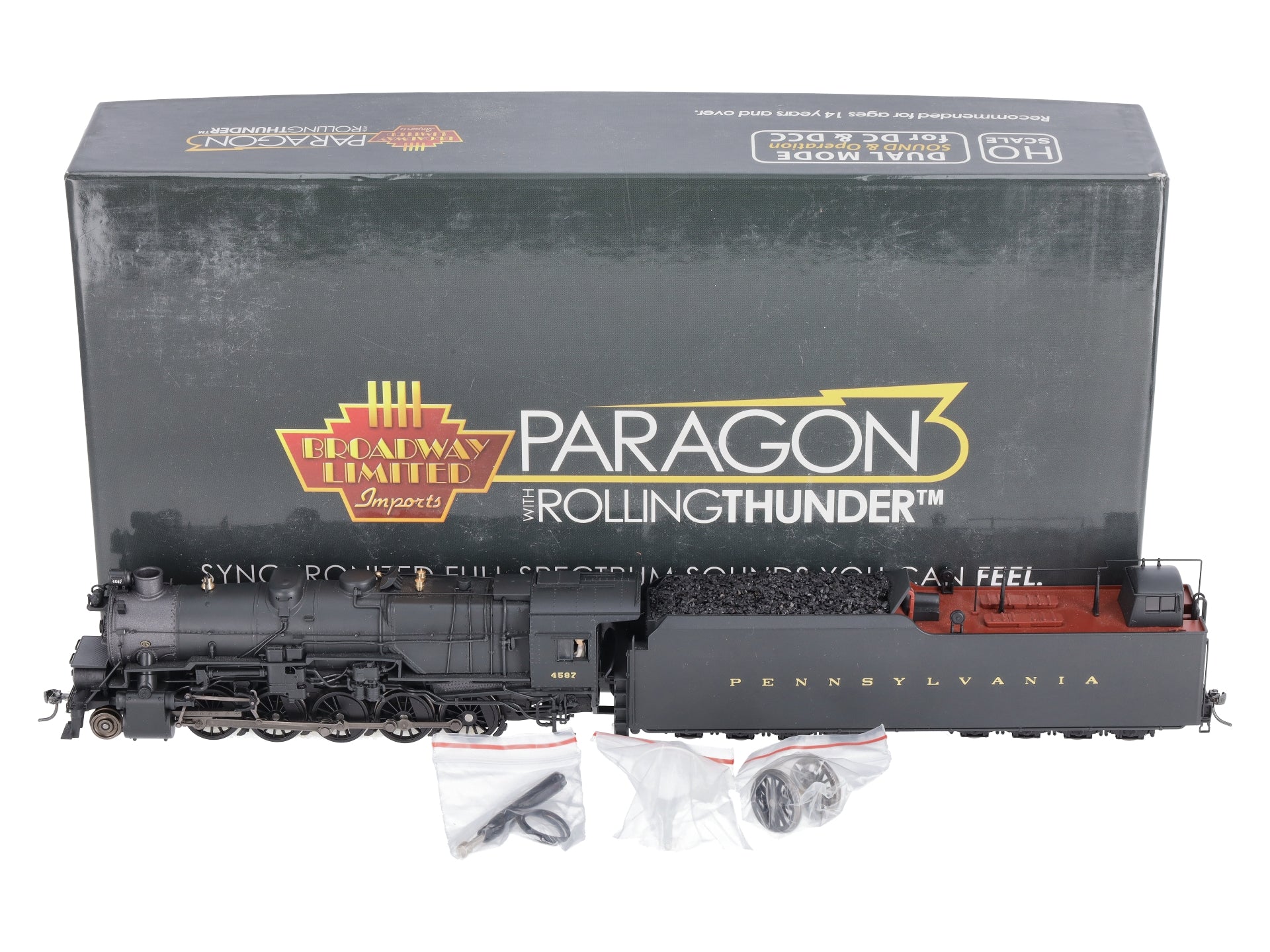 Broadway Limited 4186 HO PRR 2-10-0 Steam Loco & Tender #4587 w/DC/DCC/Sound