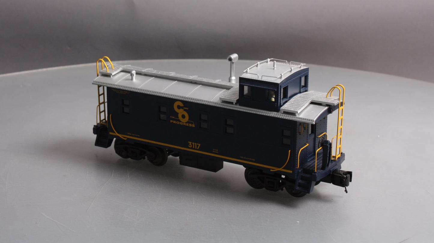 MTH 30-77293 O Chesapeake & Ohio Offset Steel Caboose Car #3117