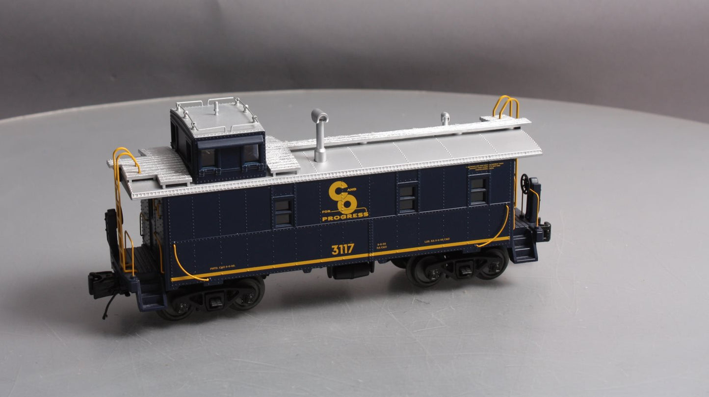MTH 30-77293 O Chesapeake & Ohio Offset Steel Caboose Car #3117