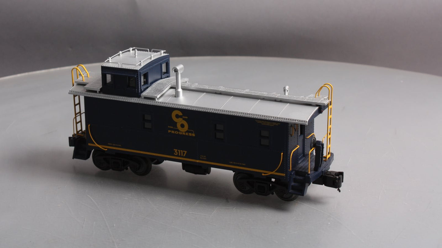 MTH 30-77293 O Chesapeake & Ohio Offset Steel Caboose Car #3117