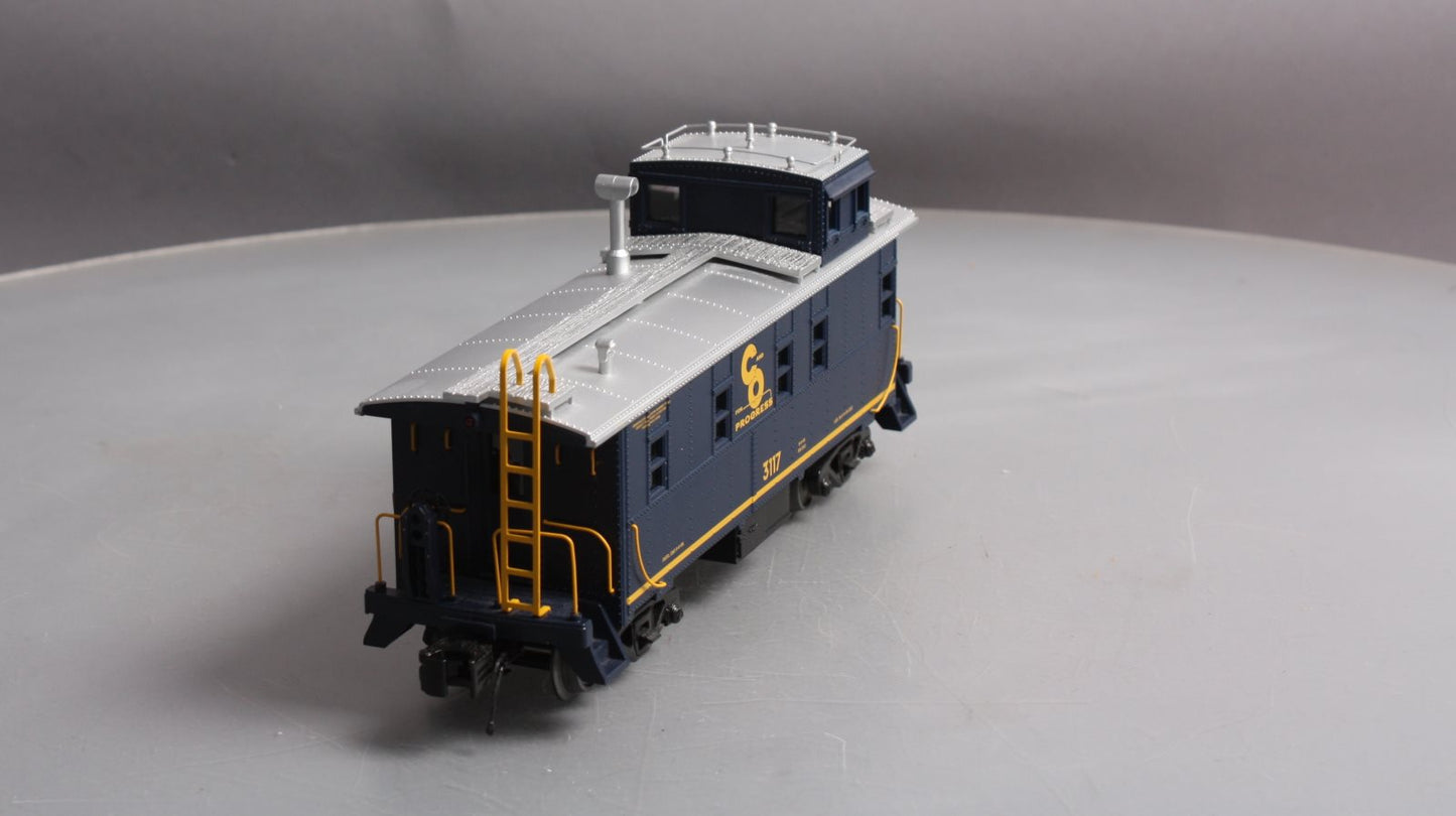 MTH 30-77293 O Chesapeake & Ohio Offset Steel Caboose Car #3117