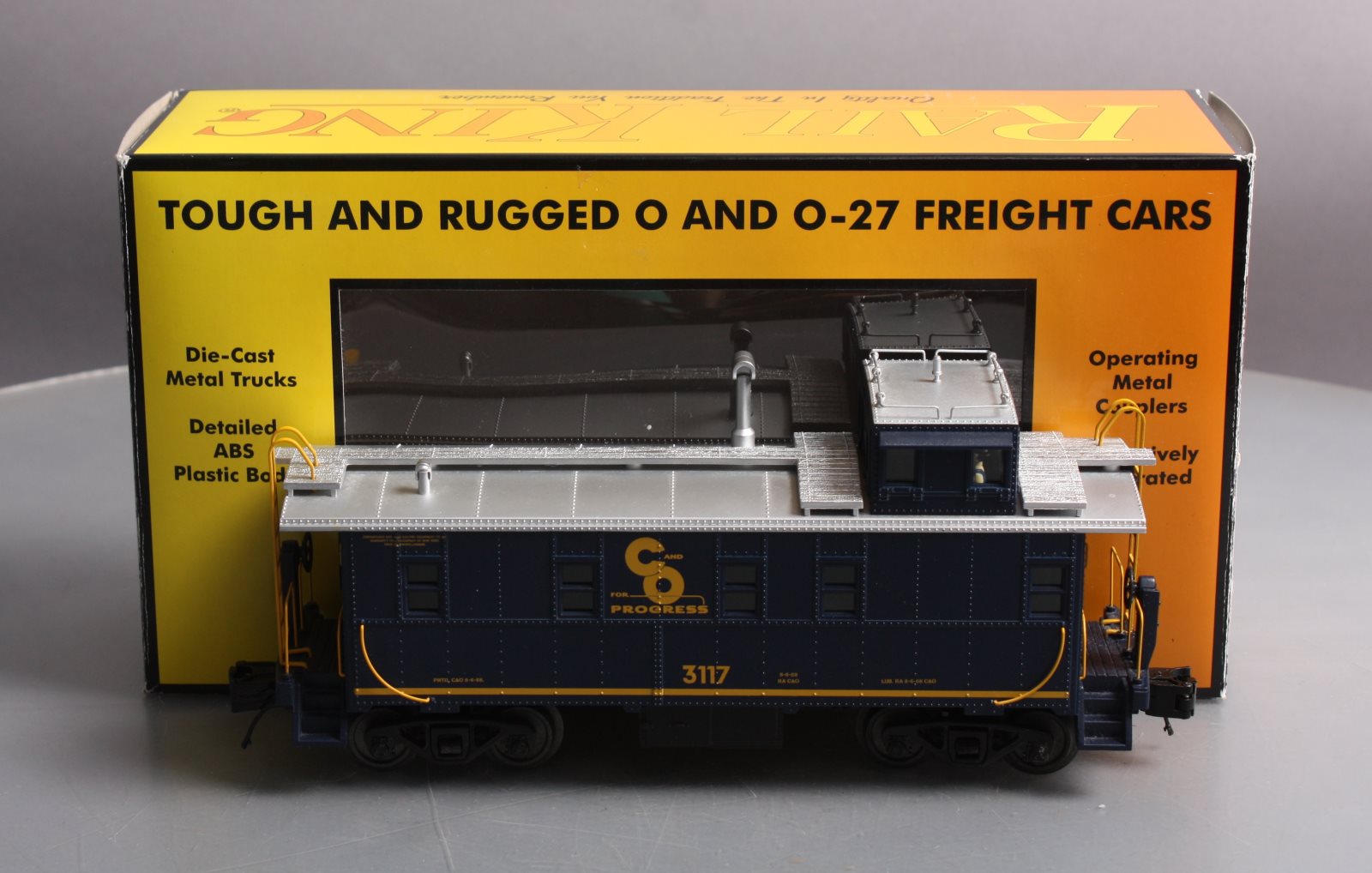 MTH 30-77293 O Chesapeake & Ohio Offset Steel Caboose Car #3117