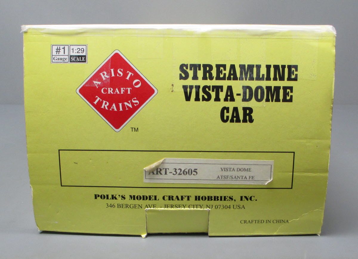 Aristo-Craft 32605 G Santa Fe Streamlined Vista Dome Car #504 (Metal Wheels)