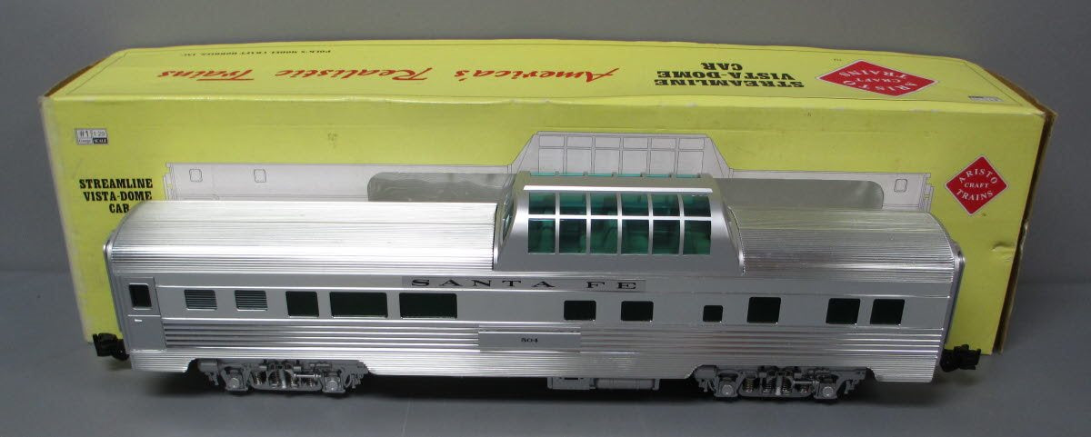 Aristo-Craft 32605 G Santa Fe Streamlined Vista Dome Car #504 (Metal Wheels)