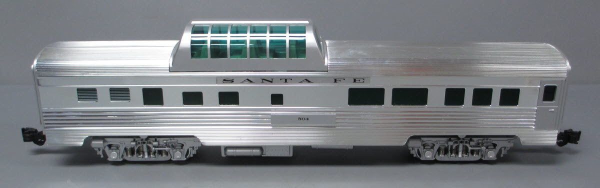 Aristo-Craft 32605 G Santa Fe Streamlined Vista Dome Car #504 (Metal Wheels)