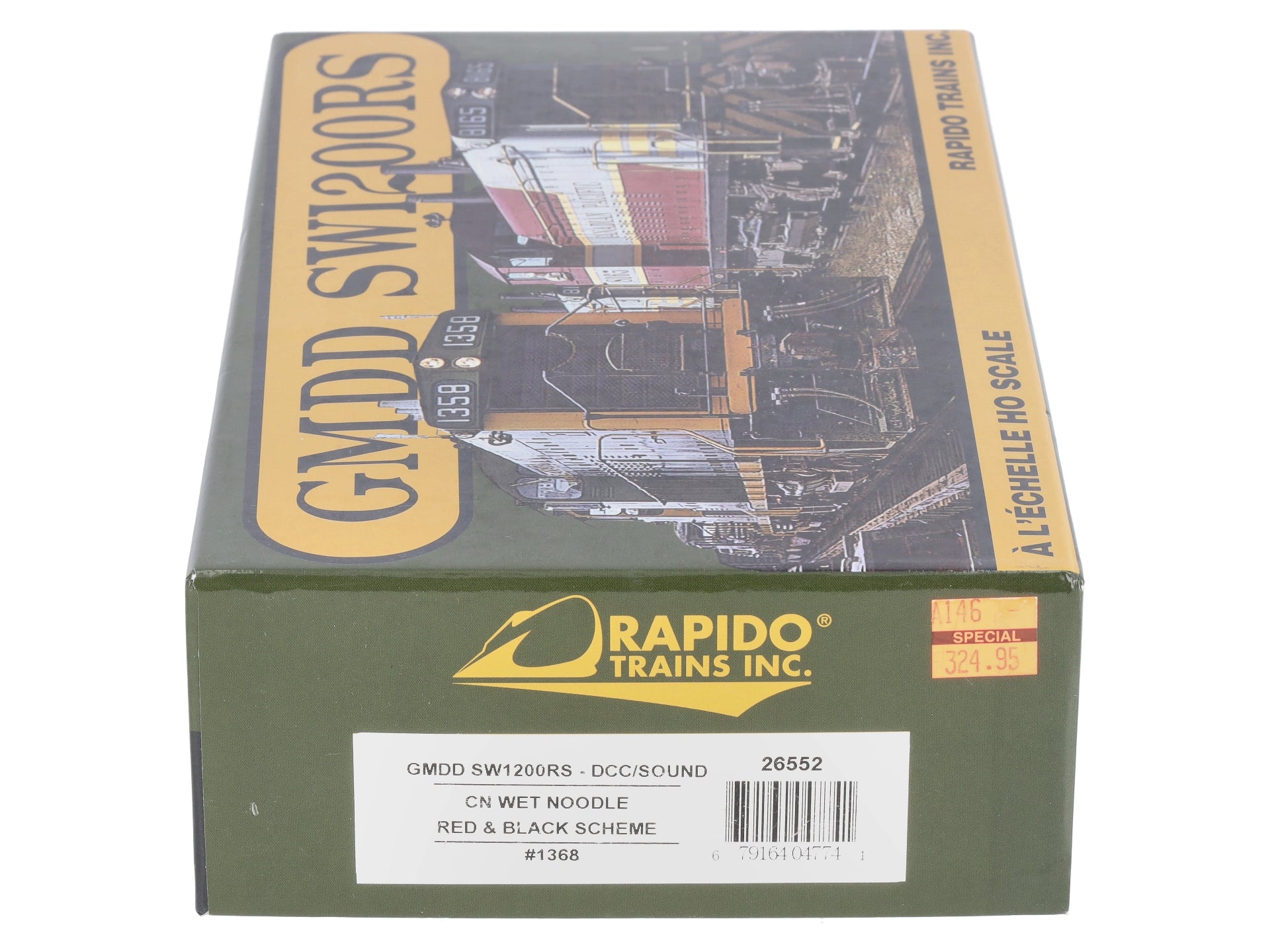 Rapido Trains 26552 HO CN GMDD SW1200RS Diesel #1368 w/DC/DCC/Sound