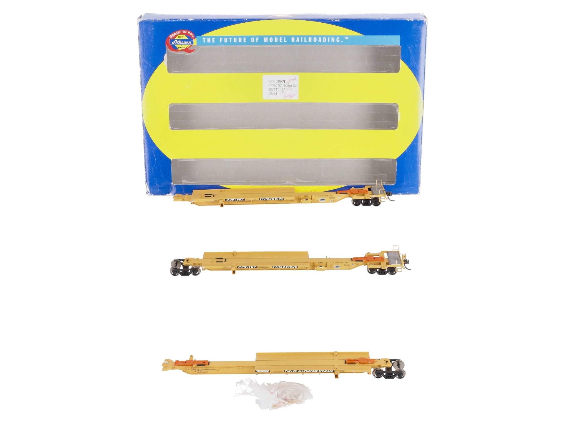 Athearn 28907 TTRX 57' All Purpose Spine Car #361009