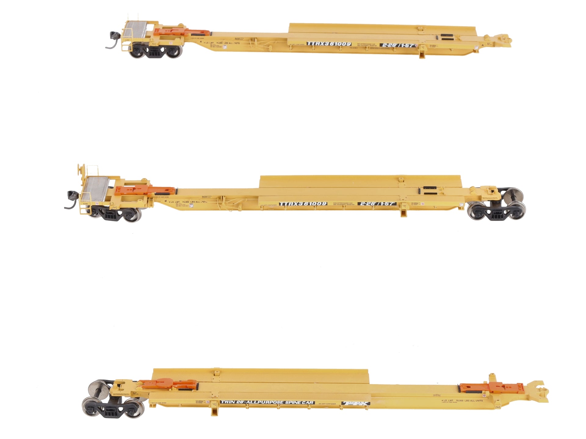 Athearn 28907 TTRX 57' All Purpose Spine Car #361009