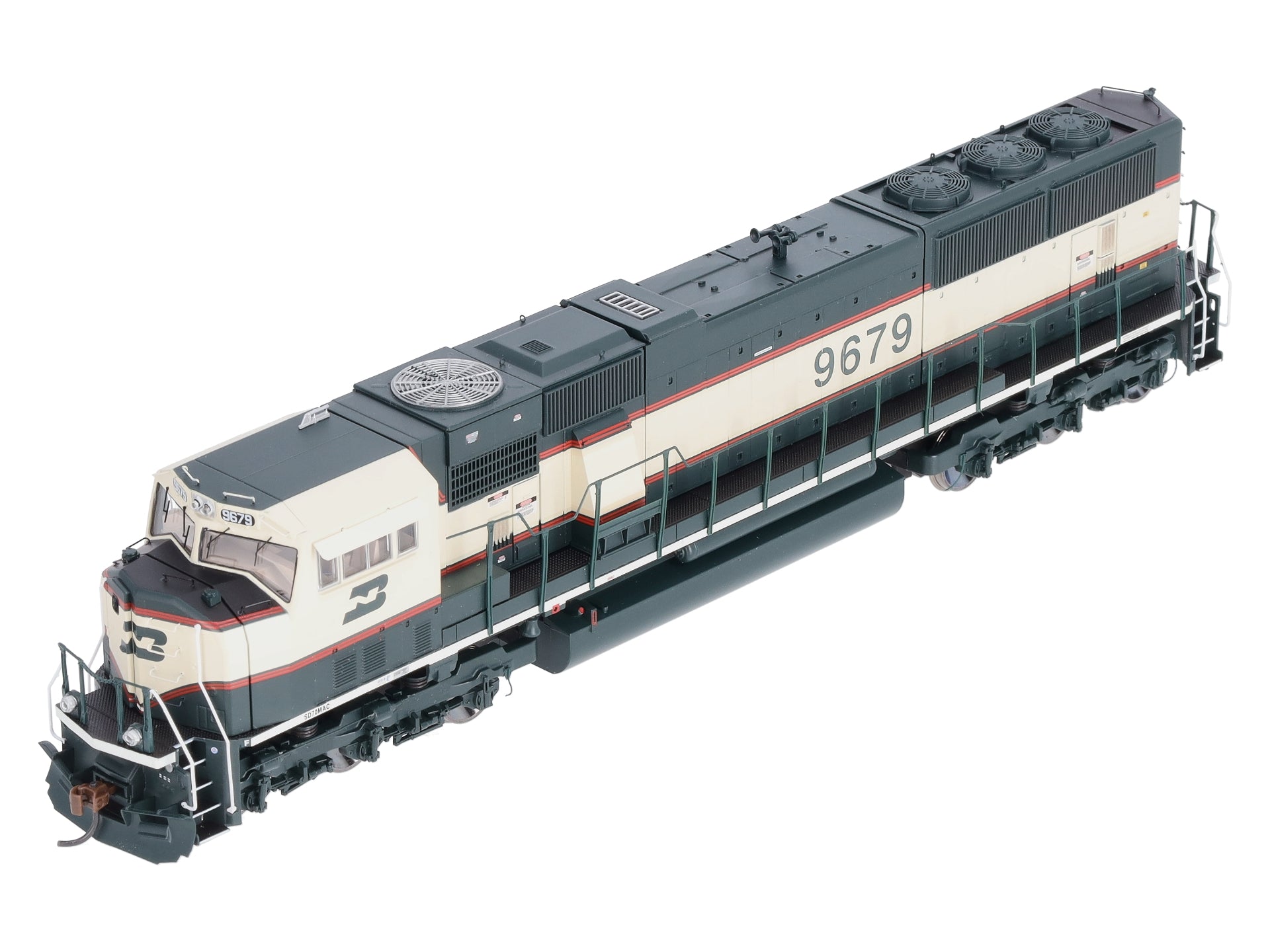 Athearn G64887 HO BN SD70MAC Phase lV Diesel Locomotive w/DCC & Sound #9679