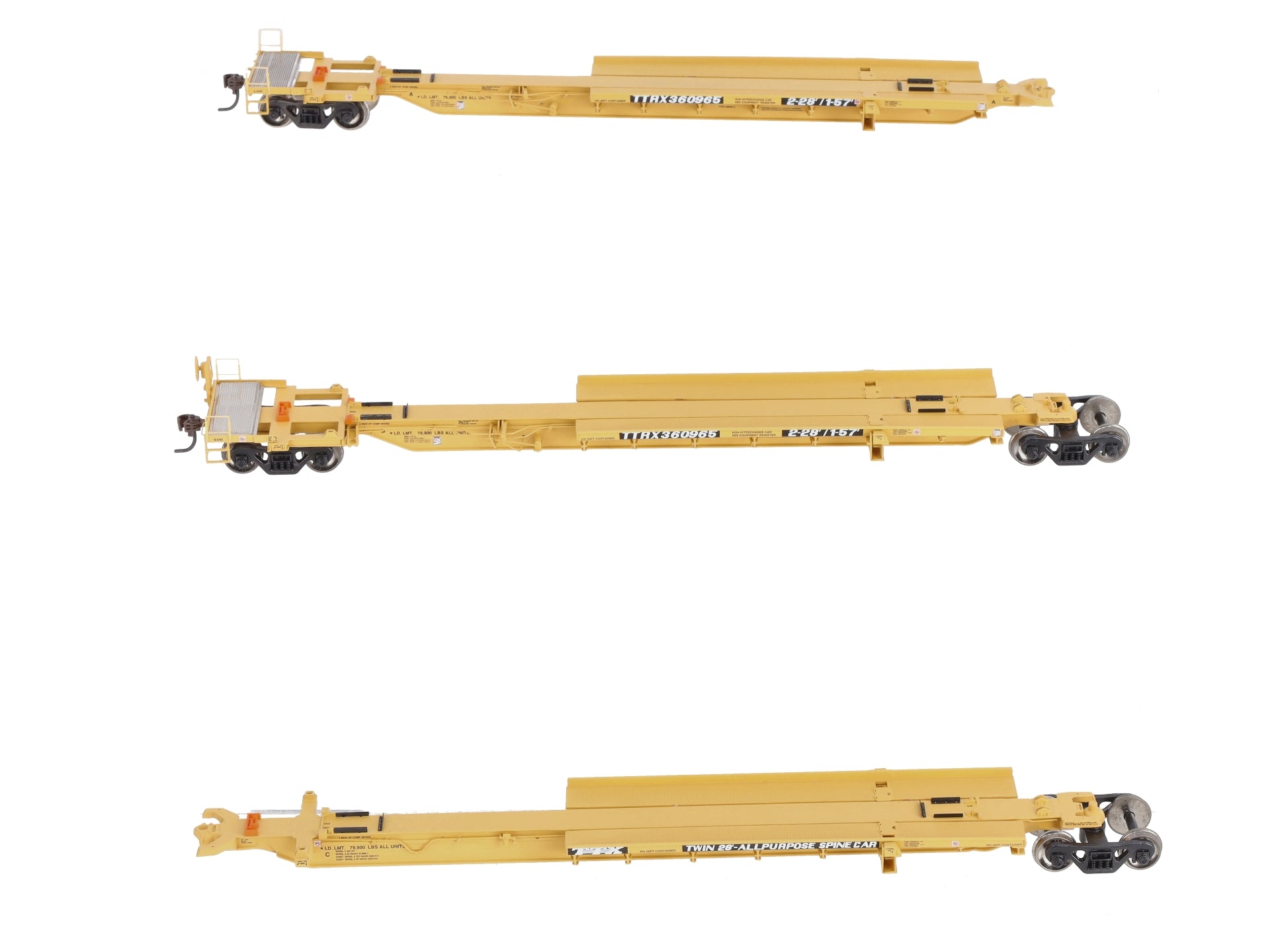 Athearn 28912 HO TTX  Trinity 57' All Purpose Spine Car # 360965