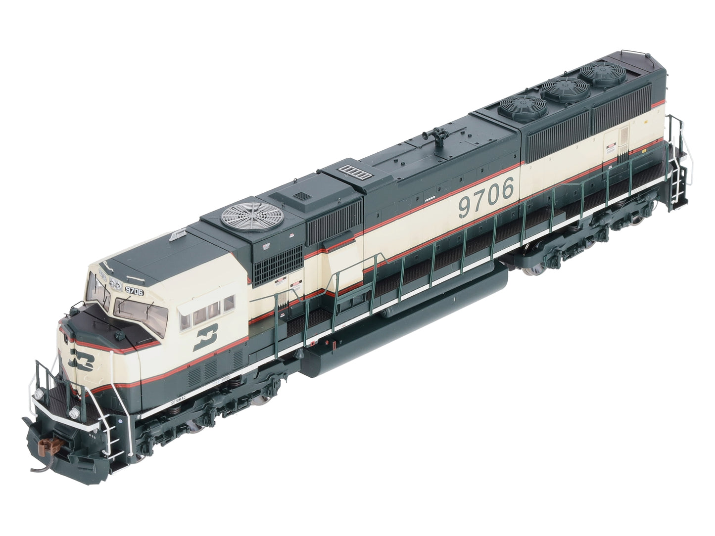 Athearn G64888 HO BN SD70MAC Phase lV Diesel Locomotive w/DCC & Sound #9706