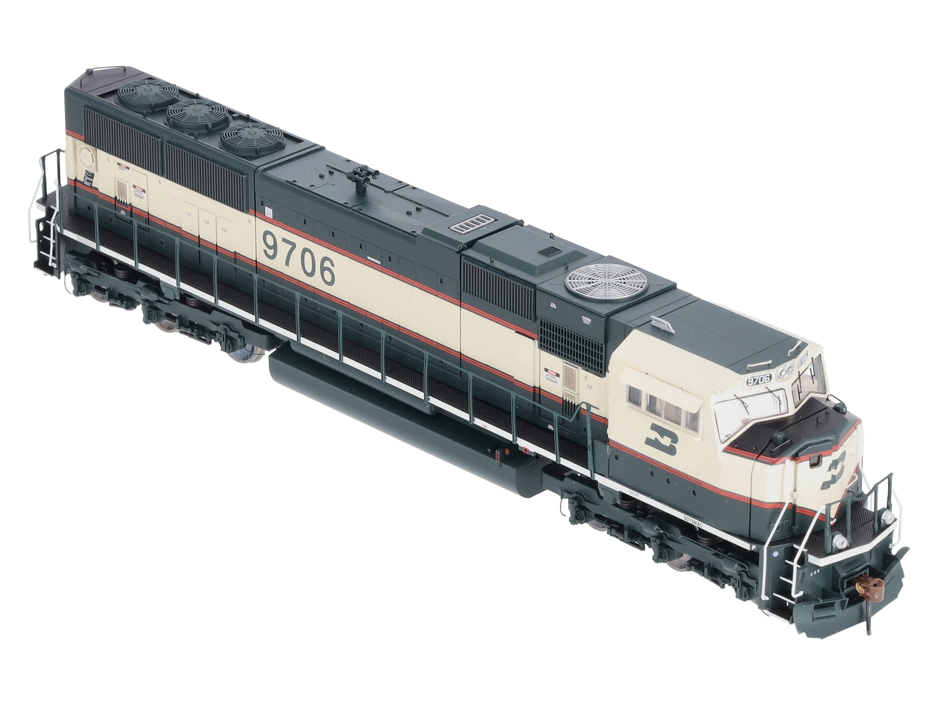 Athearn G64888 HO BN SD70MAC Phase lV Diesel Locomotive w/DCC & Sound #9706