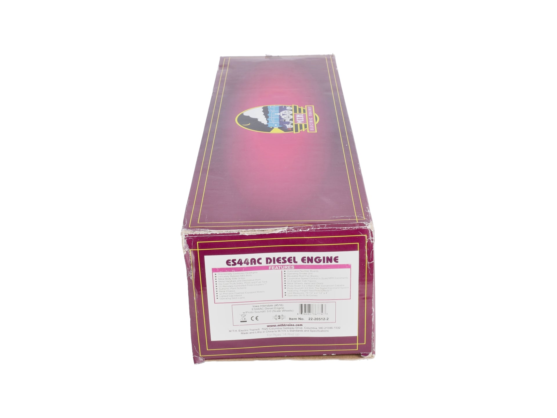 MTH 22-20512-2 O Iowa Interstate ES44AC Diesel Engine w/PS3 #516 [2 Rail]