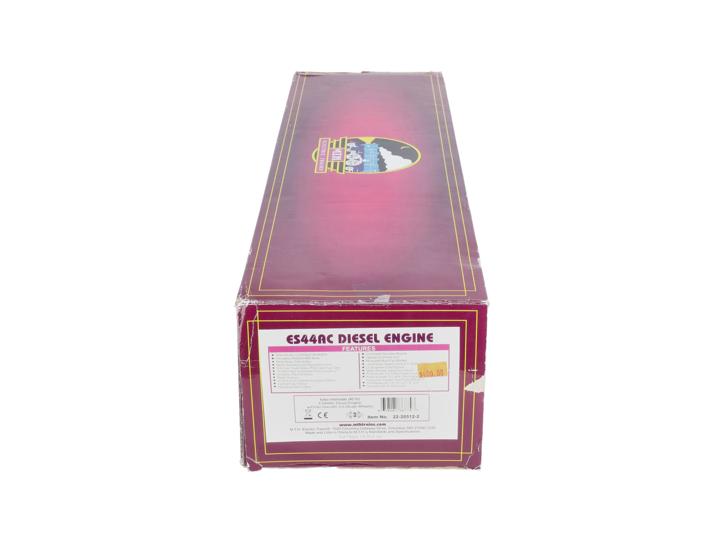 MTH 22-20512-2 O Iowa Interstate ES44AC Diesel Engine w/PS3 #516 [2 Rail]