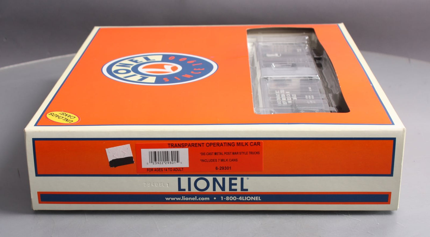 Lionel 6-29301 O Transparent Milk Car #36621