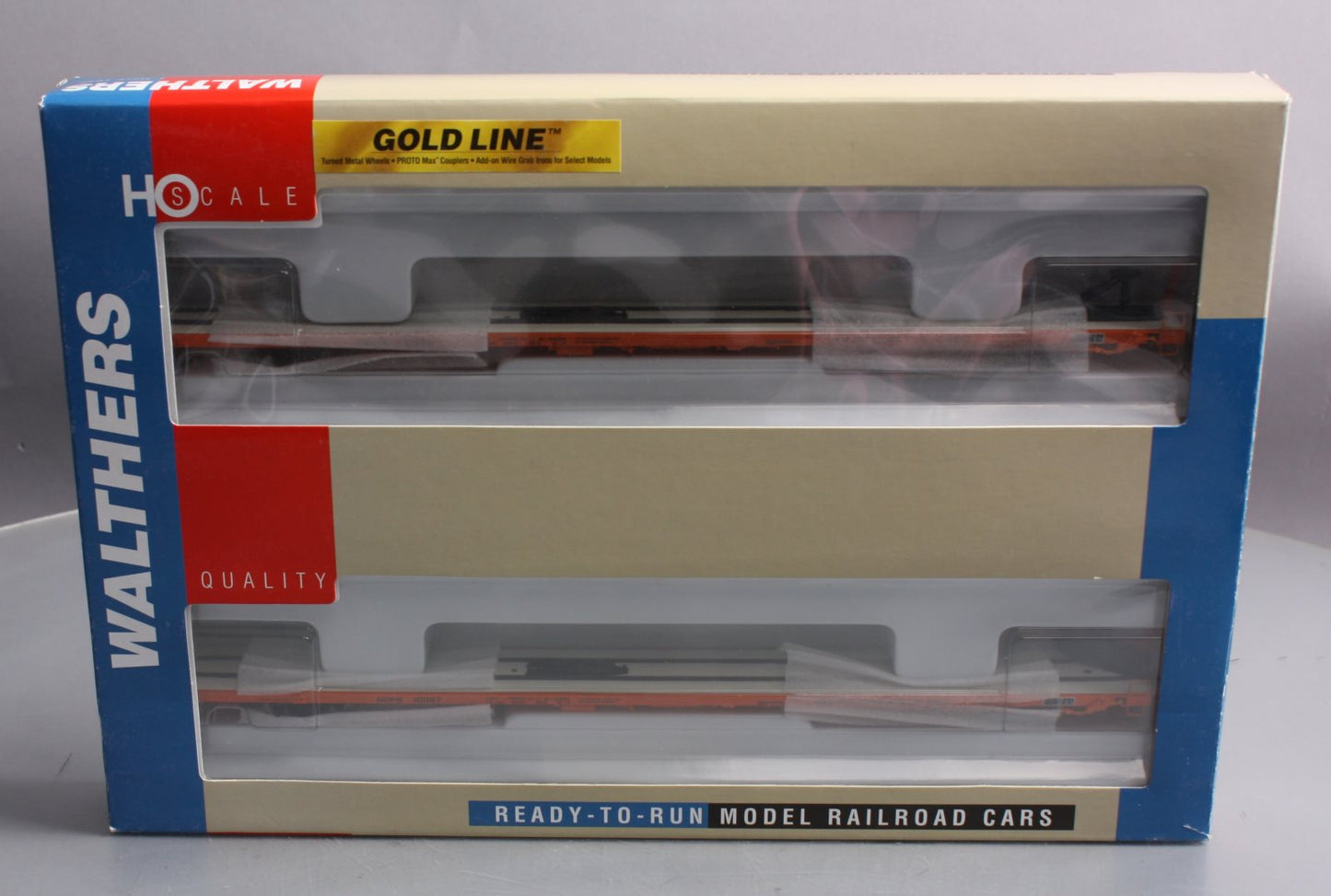 Walthers 932-240308 HO NOPB Bethlehem 89' 4" Flush Deck Flatcar (Set of 2)