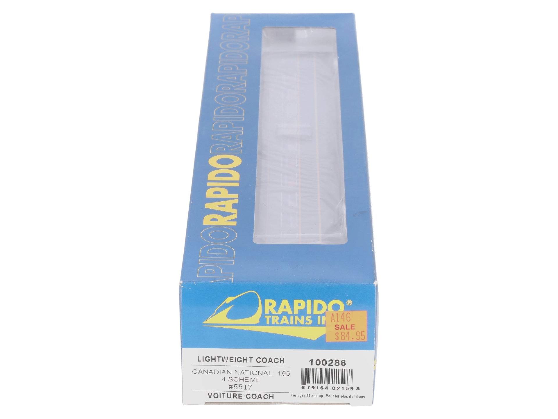 Rapido Trains 100286 HO Canadian National Lightweight Voiture Coach #5517
