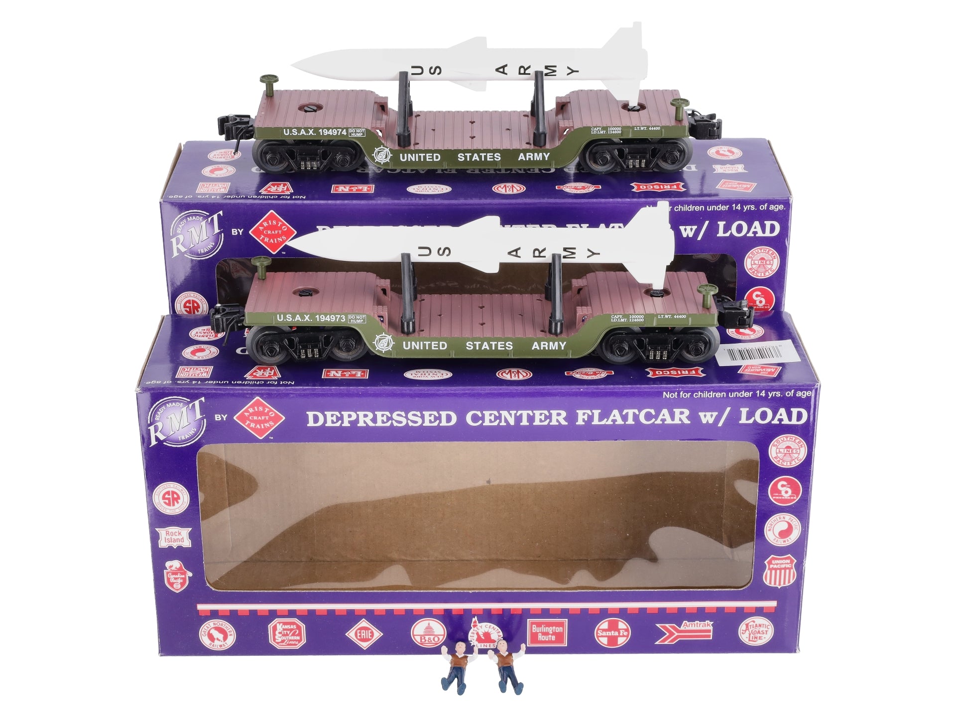 RMT 96531 O Dep.Ctr.Flat Car US Army/2pk
