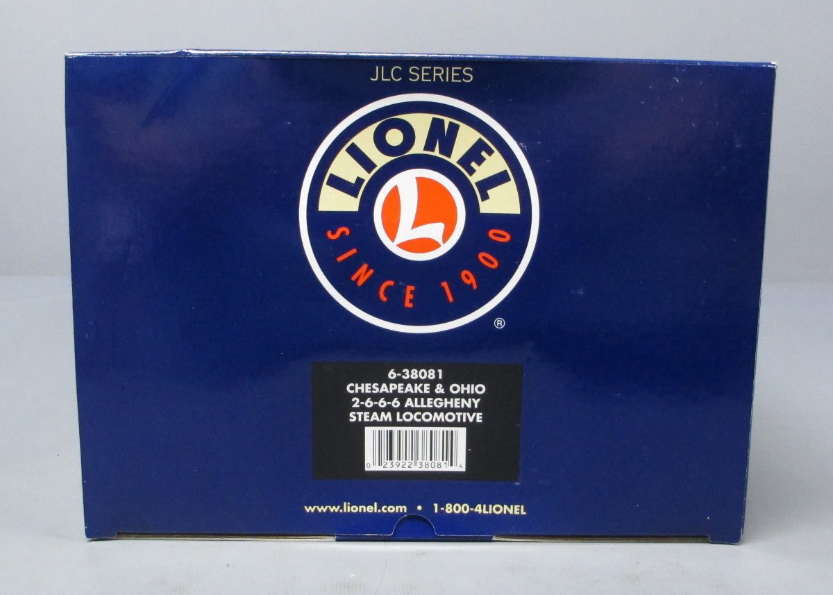 Lionel 6-38081 O C&O 2-6-6-6 Allegheny Steam Locomotive & Tender #1650 w TMCC