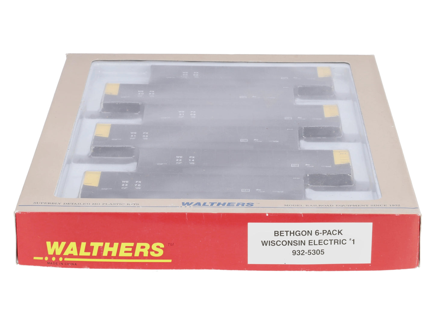 Walthers 932-5305 HO Wisconsin Electric Bethgon 6-Pack